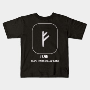 the Nordic rune Fehu Kids T-Shirt